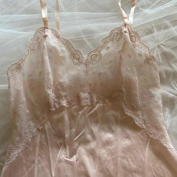 Vintage Blush Slip Dress - Picture 1 of 4